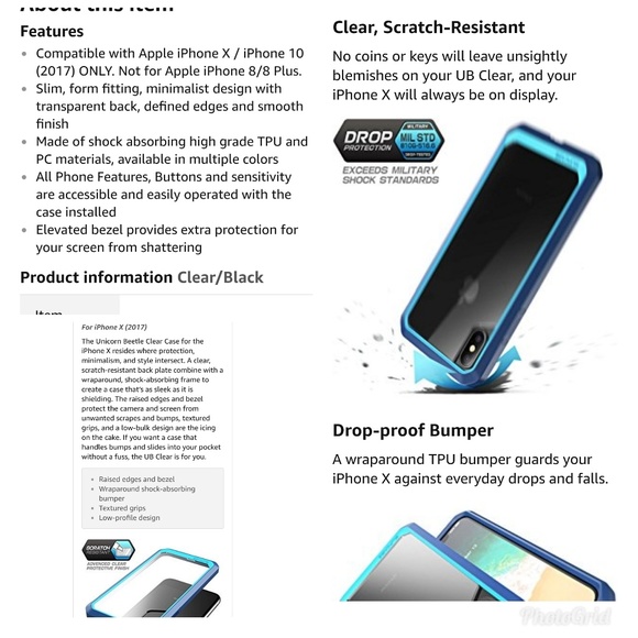 iPHONE X CASE & TEMPERED SCREEN PROTECTOR - Picture 4 of 4